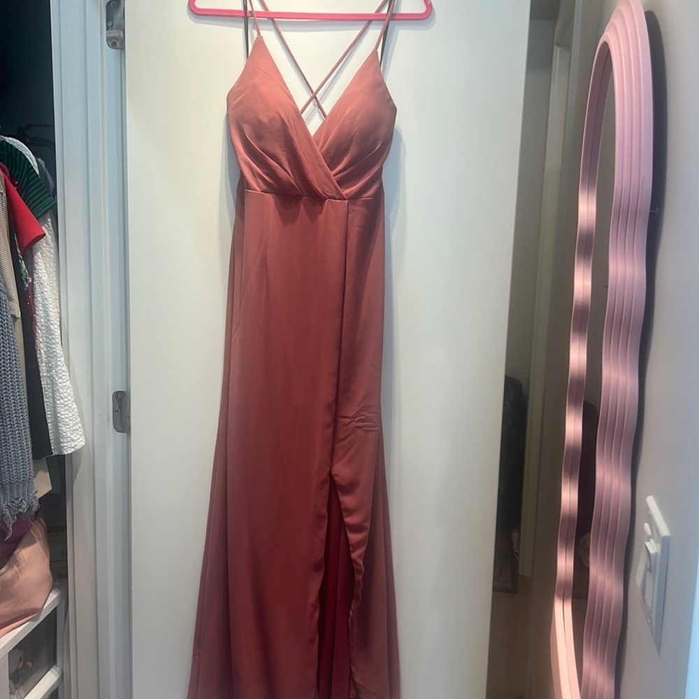 levkoff bridesmaid dress size 10 Rosewood